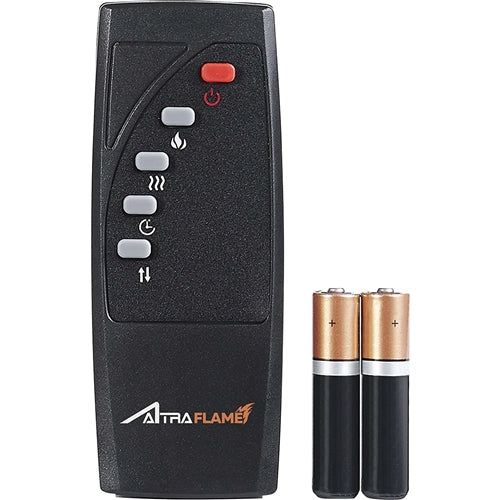 50-inch TV Stand in Medium Brown Wood with 1,500 Watt Electric Fireplace