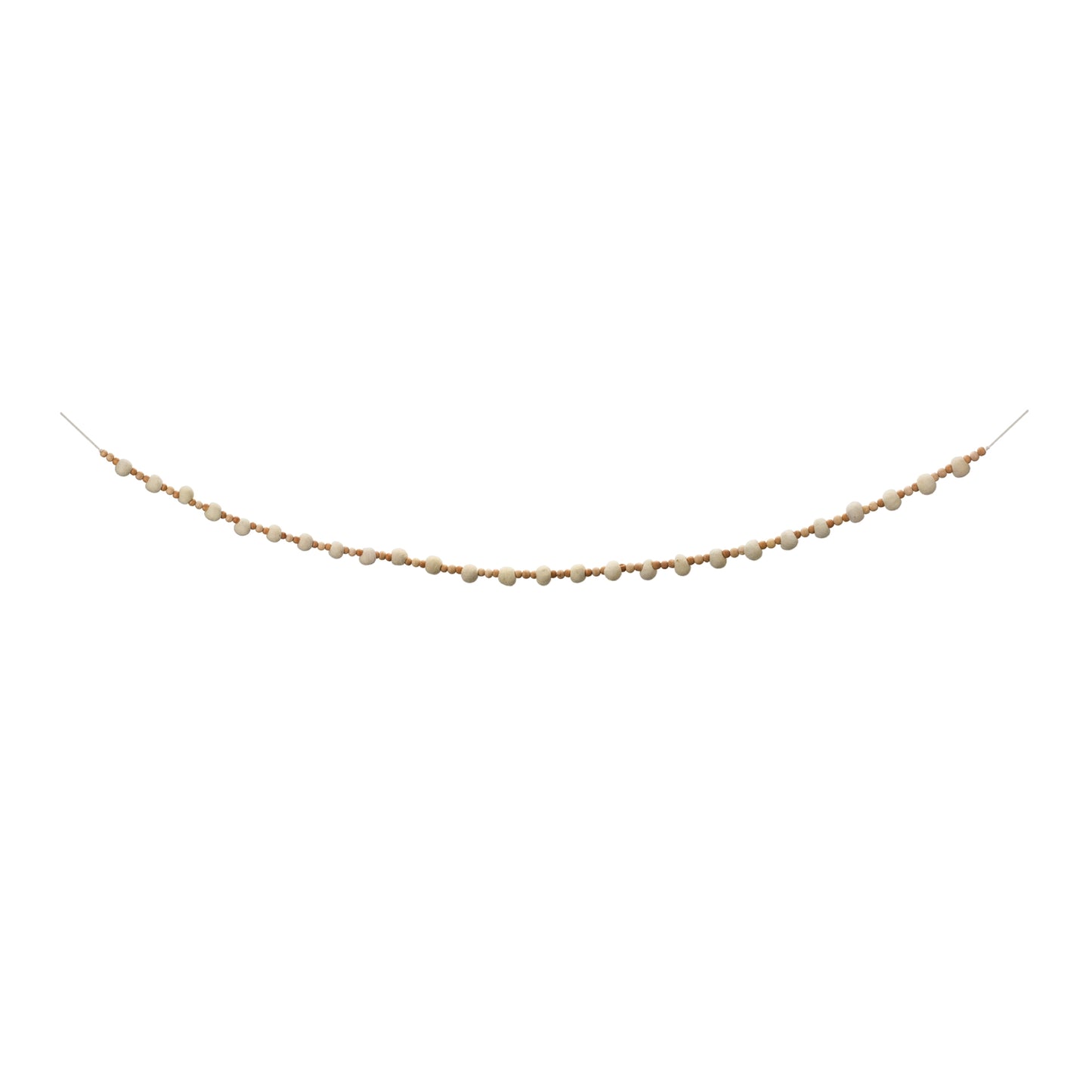 Wood Beaded String Garland (Set of 2)