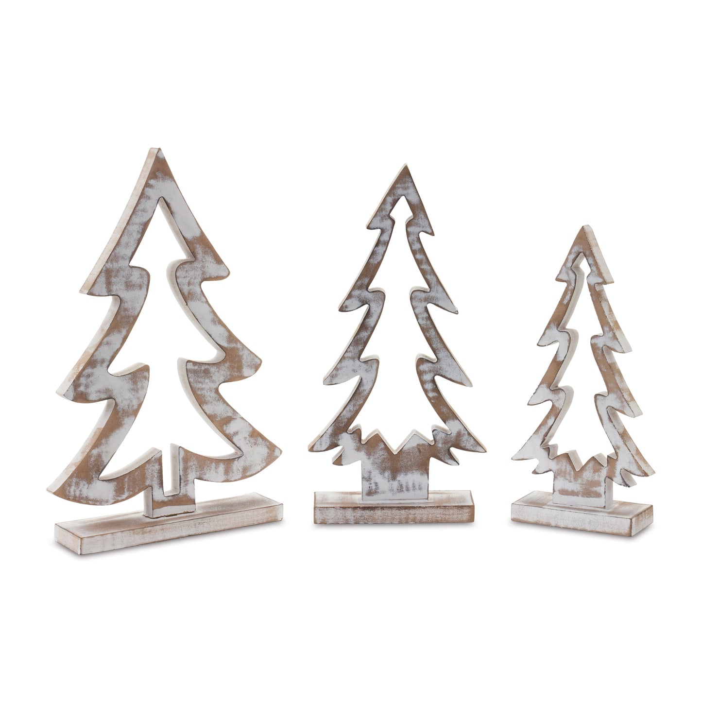 Wood Pine Tree Outline (Set of 3)