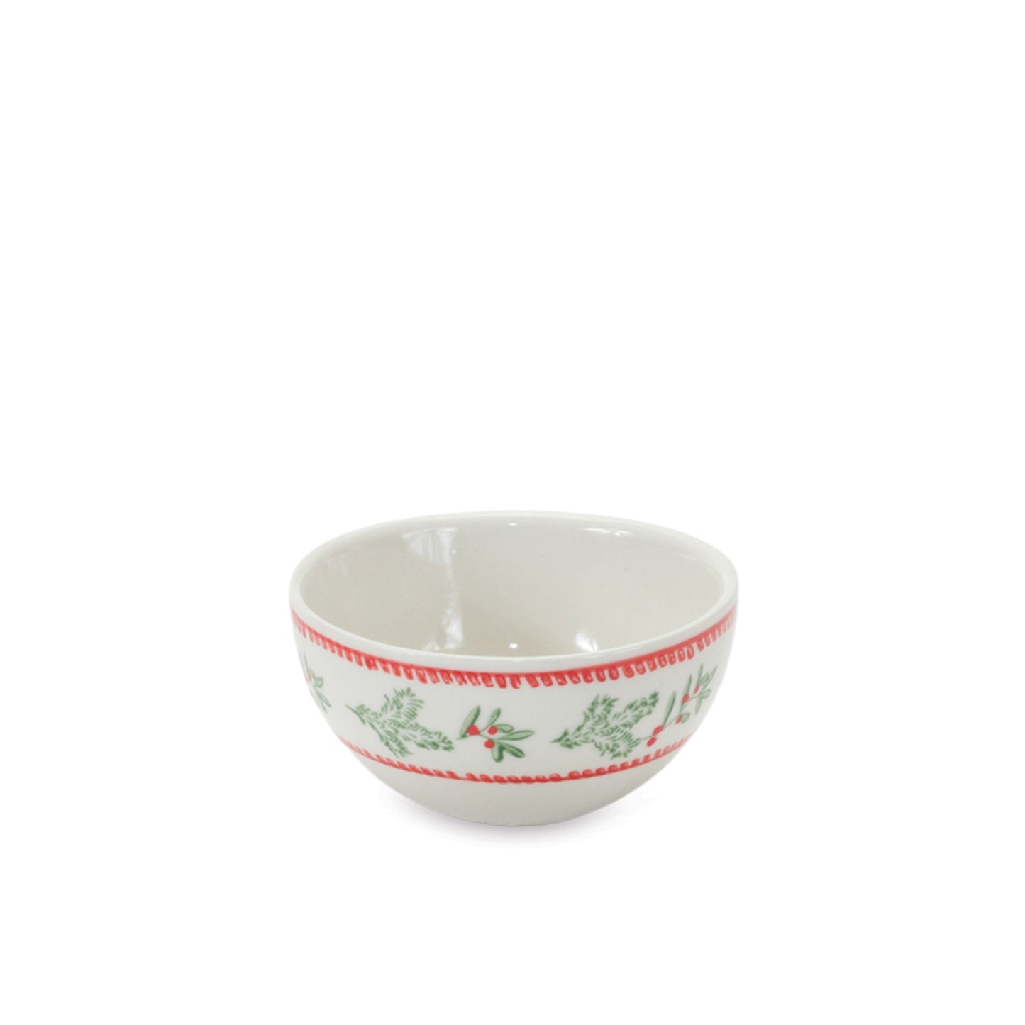 Stoneware Mistletoe Bowl (Set of 3)