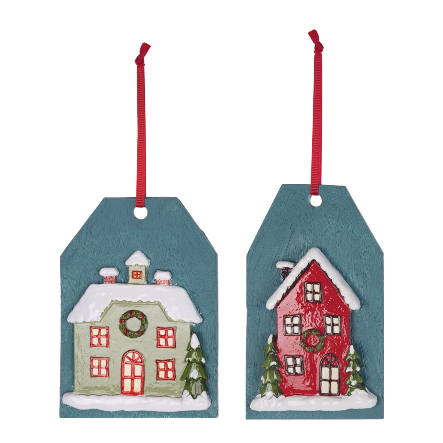 Winter House Tag Ornament (Set of 6)