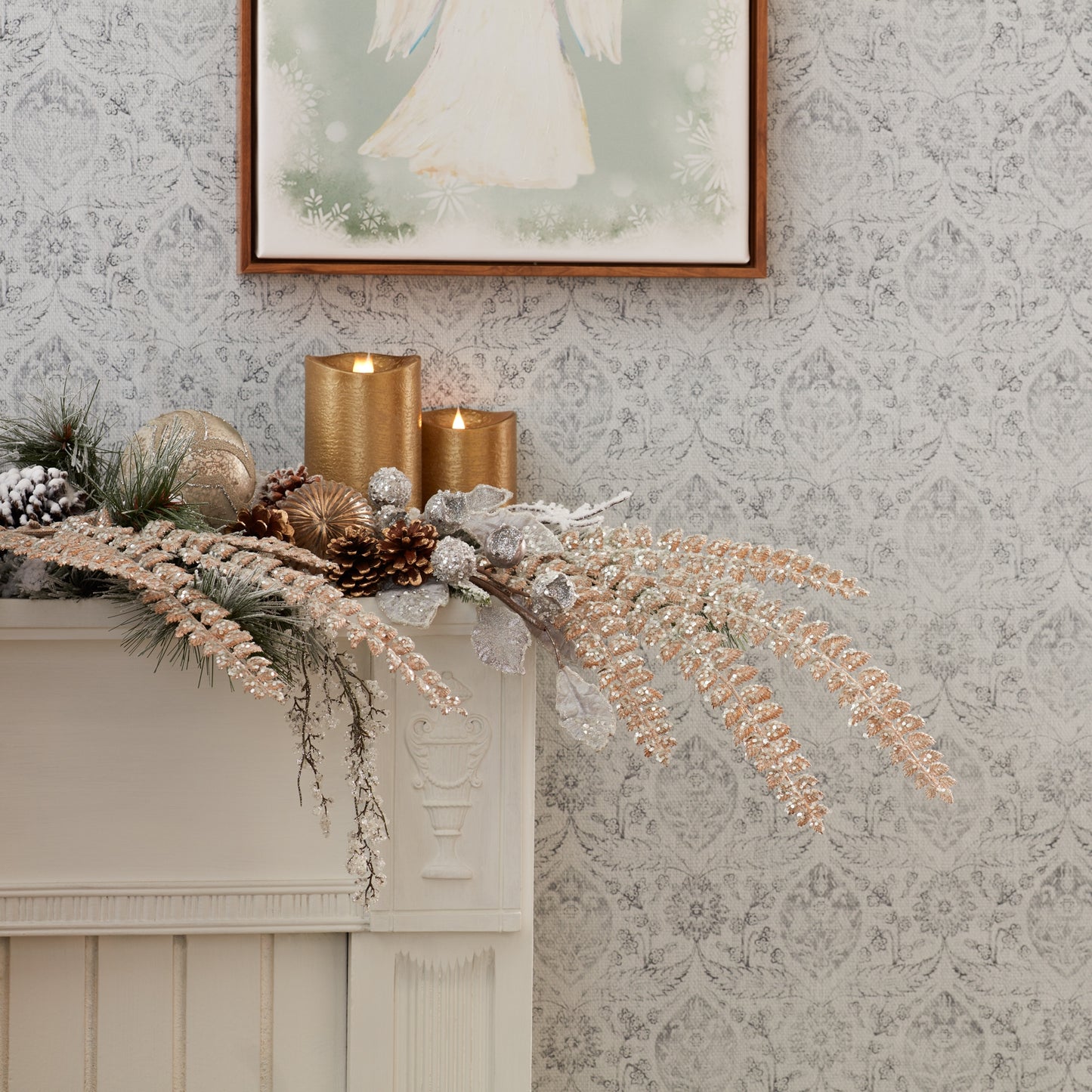 Glittered Fern Spray (Set of 24)