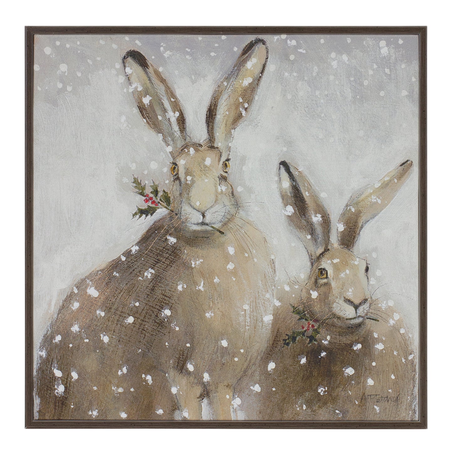 Framed Winter Animal Wall Art (Set of 2)