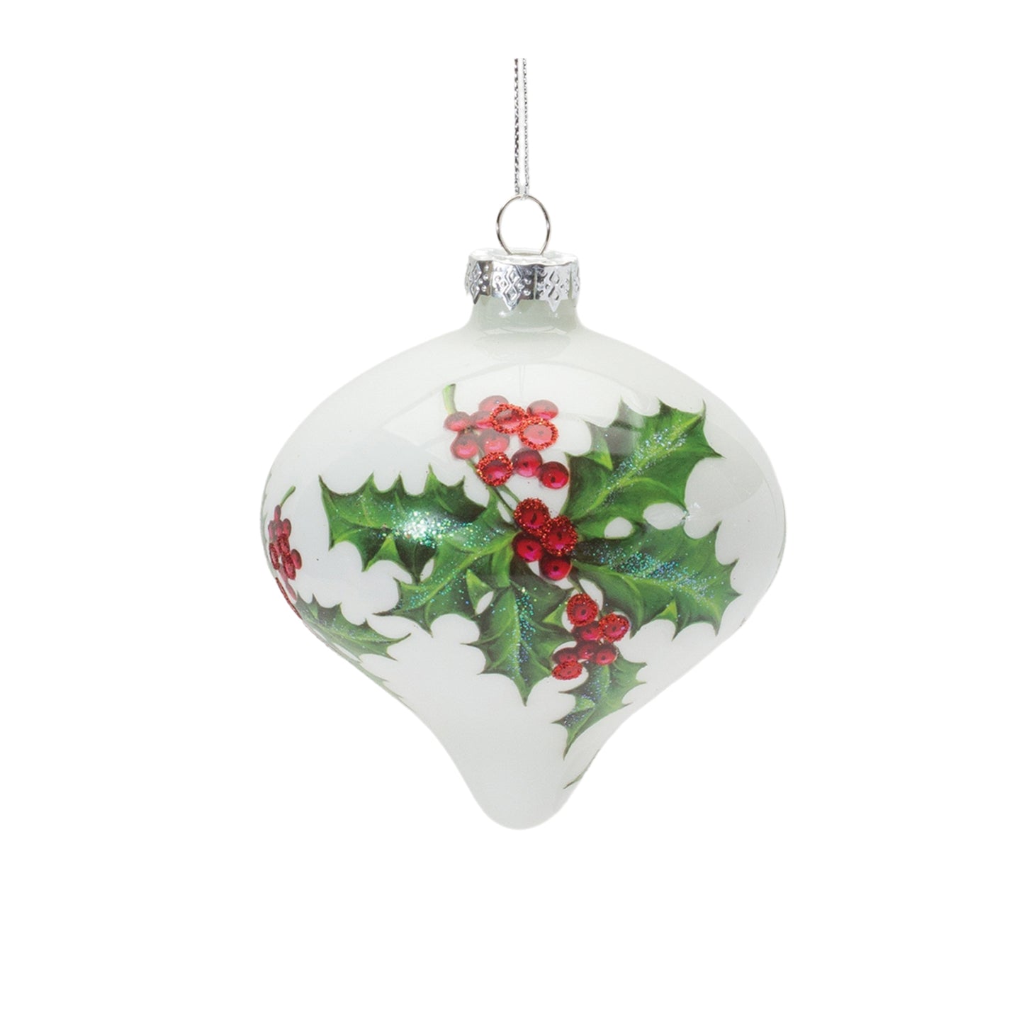 Glass Holly Berry Ornament (Set of 6)
