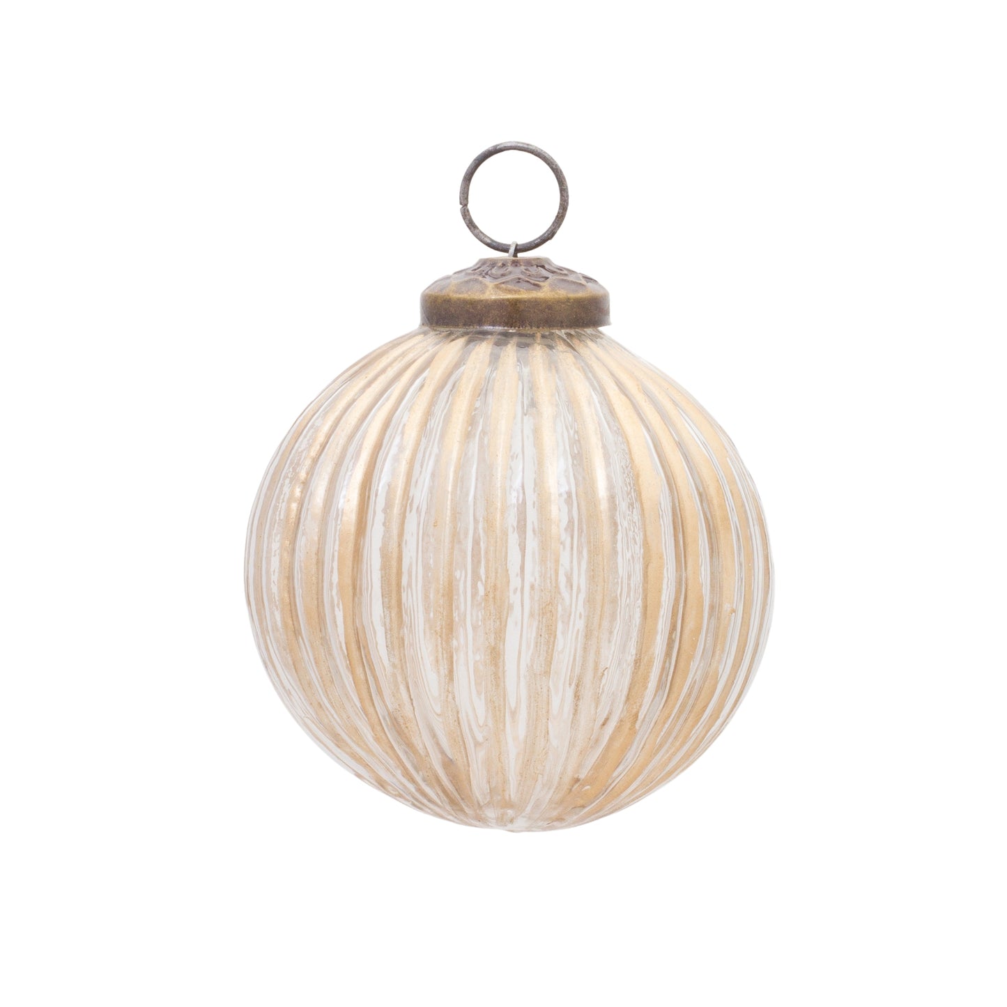 Ribbed Glass Ball Ornament (Set of 12)
