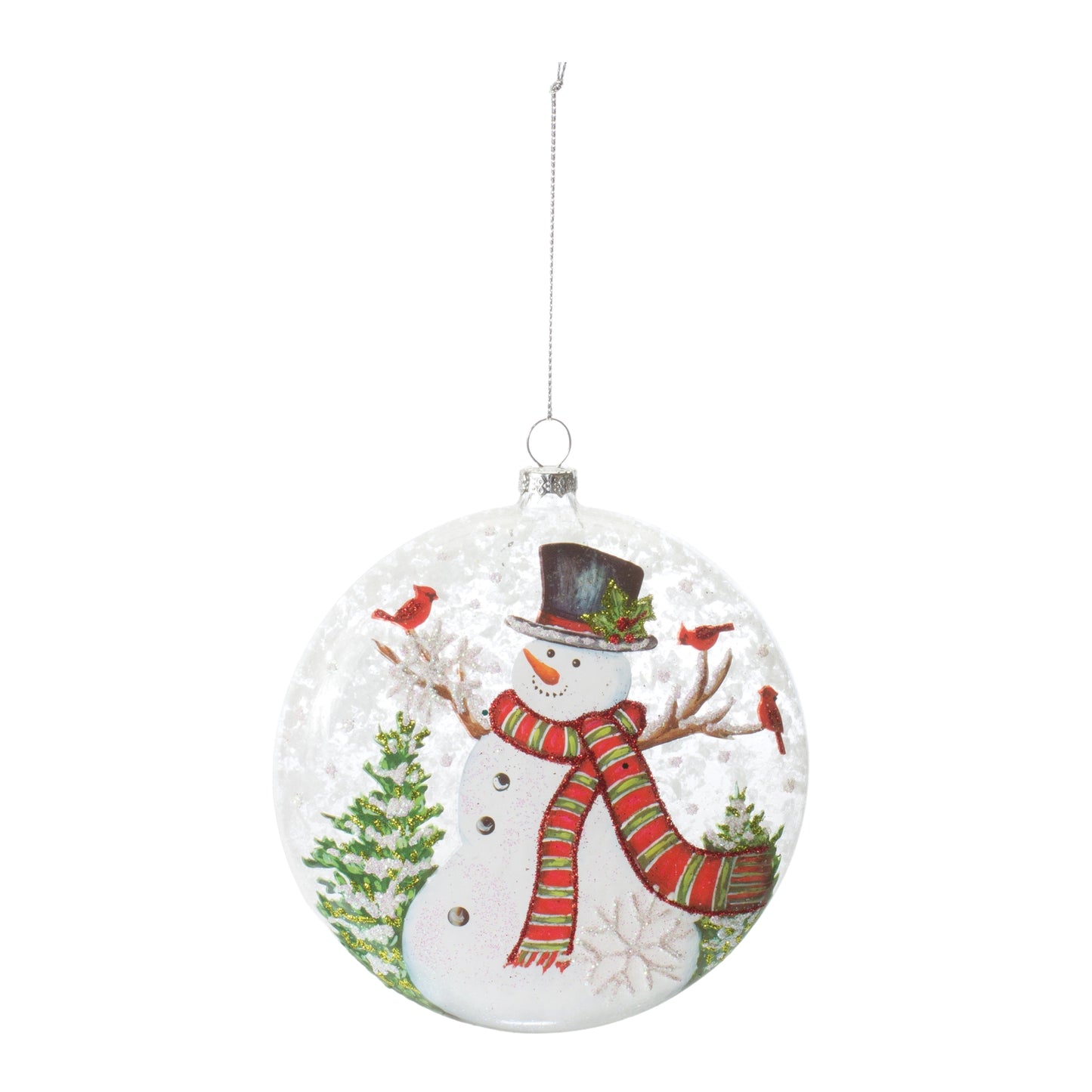 Glass Snowman Ball Ornament (Set of 6)