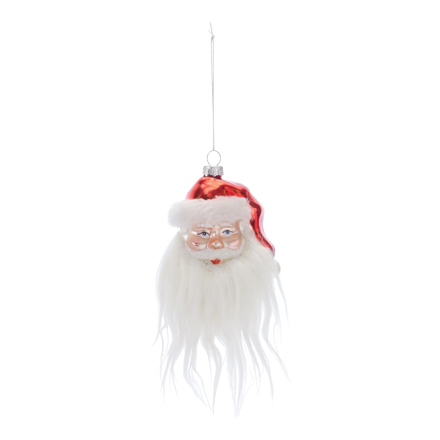 Glass Santa Head Ornament (Set of 6)