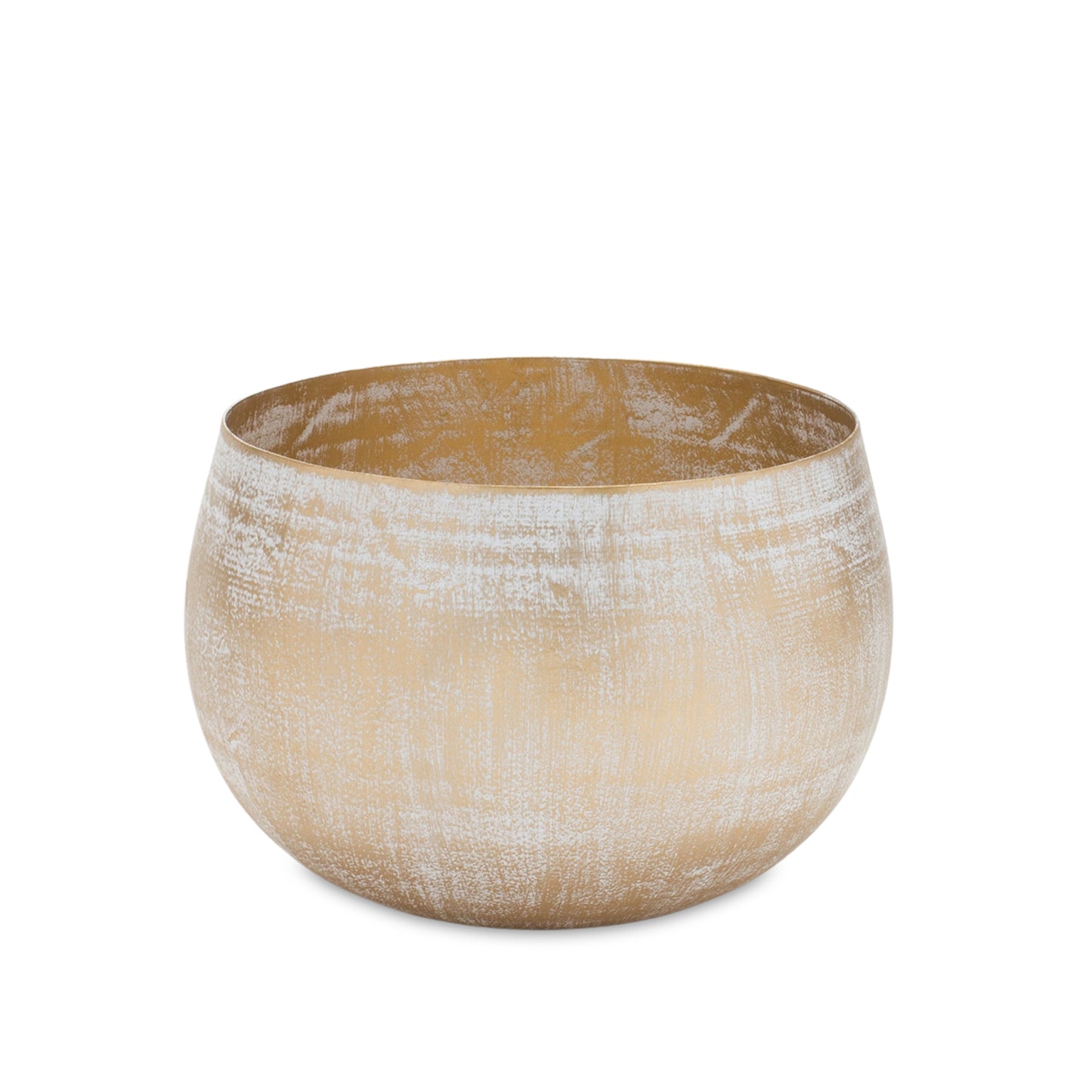 White Washed Metal Planter (Set of 2)