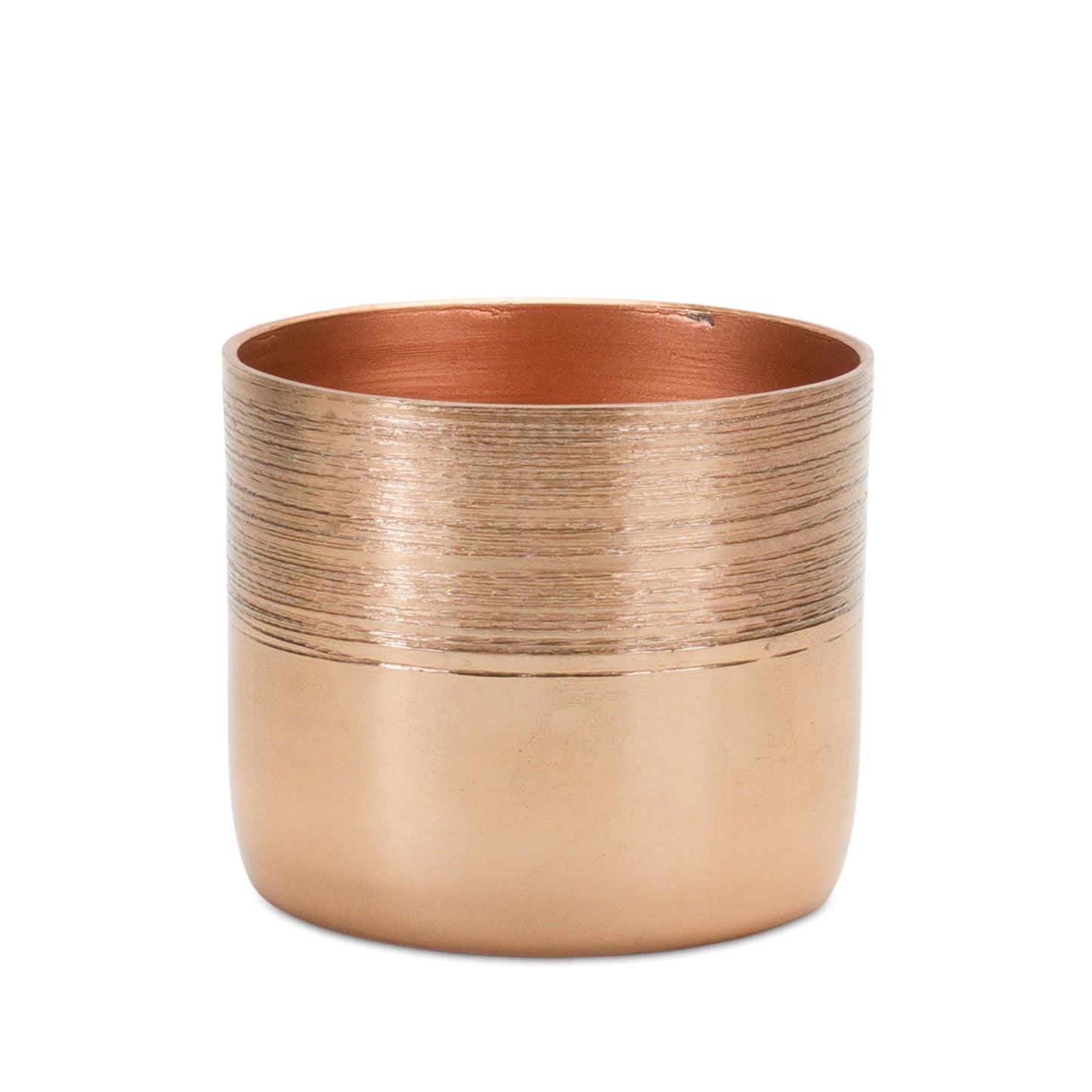 Etched Copper Metal Planter (Set of 2)
