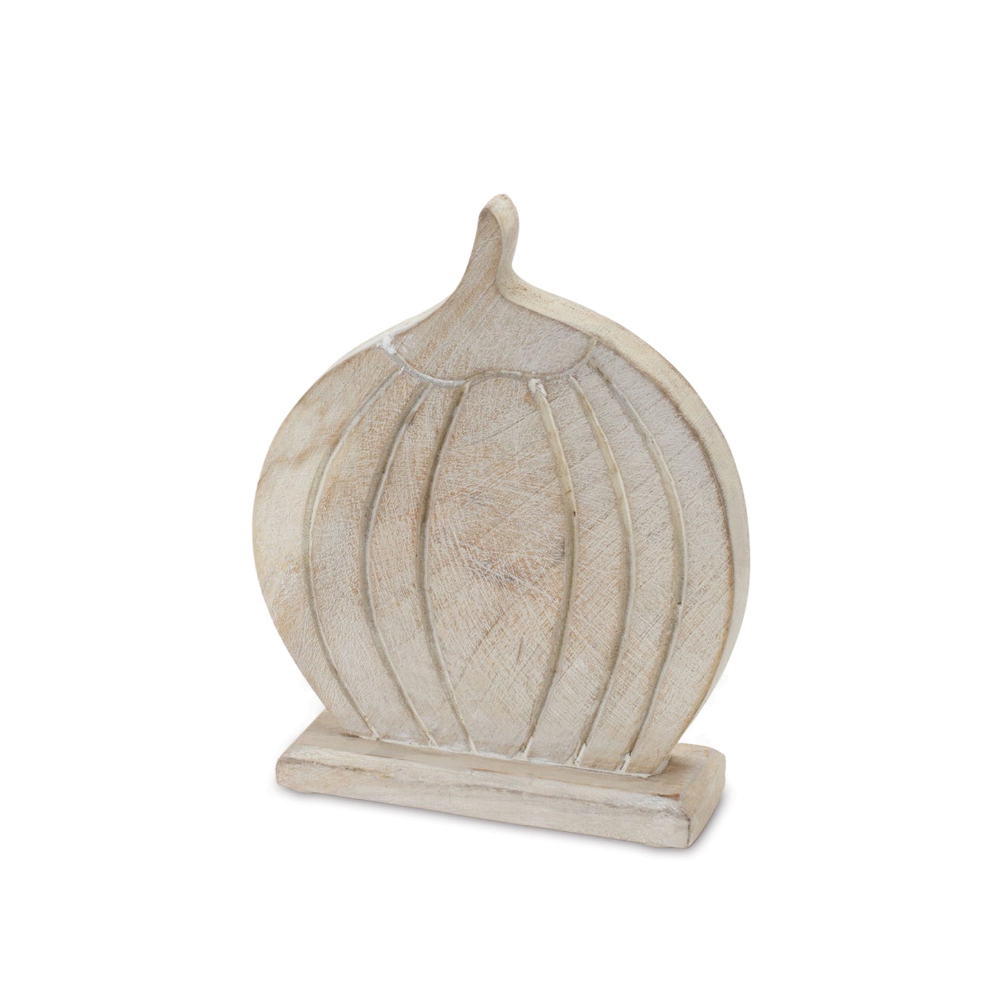 Wood Carved Pumpkin Décor (Set of 2)