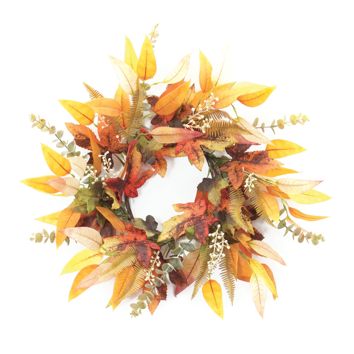 Mixed Fall Foliage Wreath 24"D