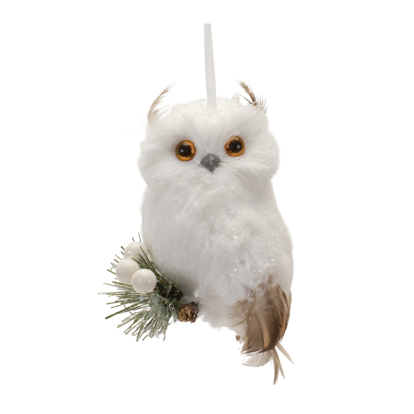 Feathered Owl Ornament (Set of 6(