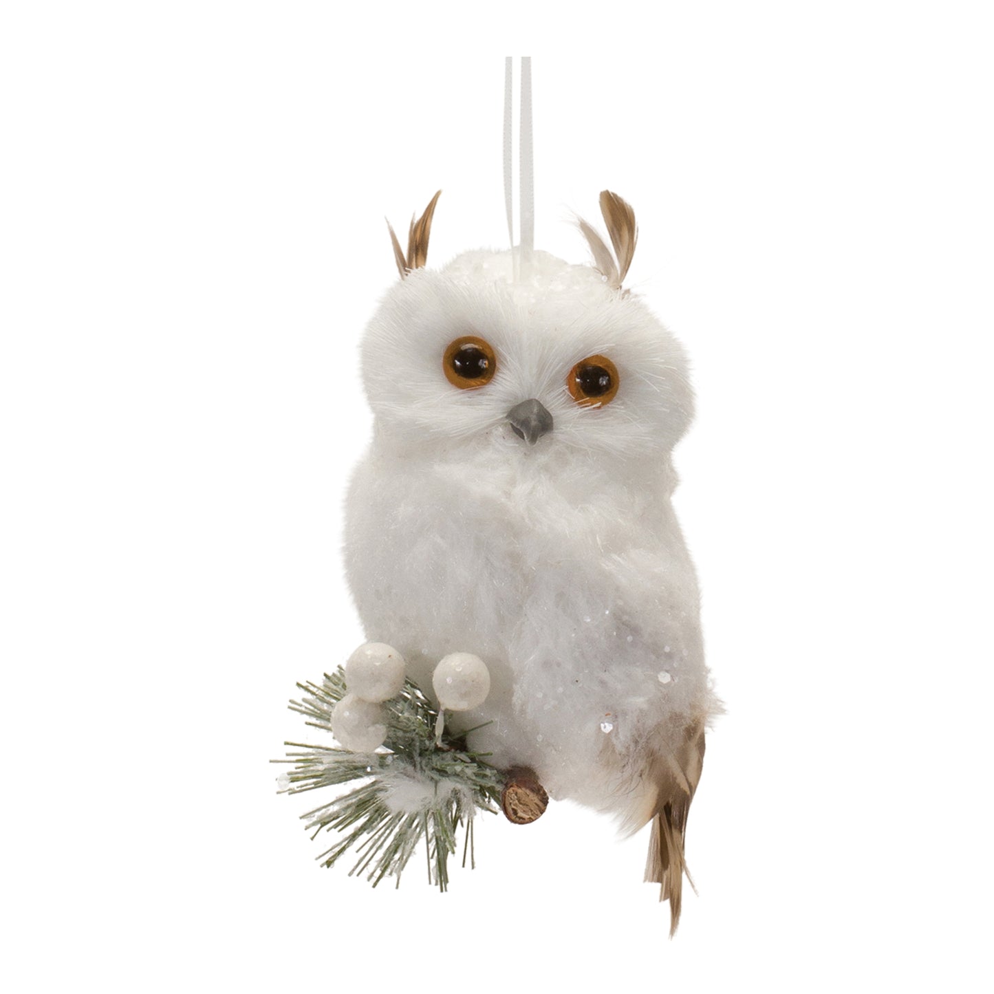 Feathered Owl Ornament (Set of 6(