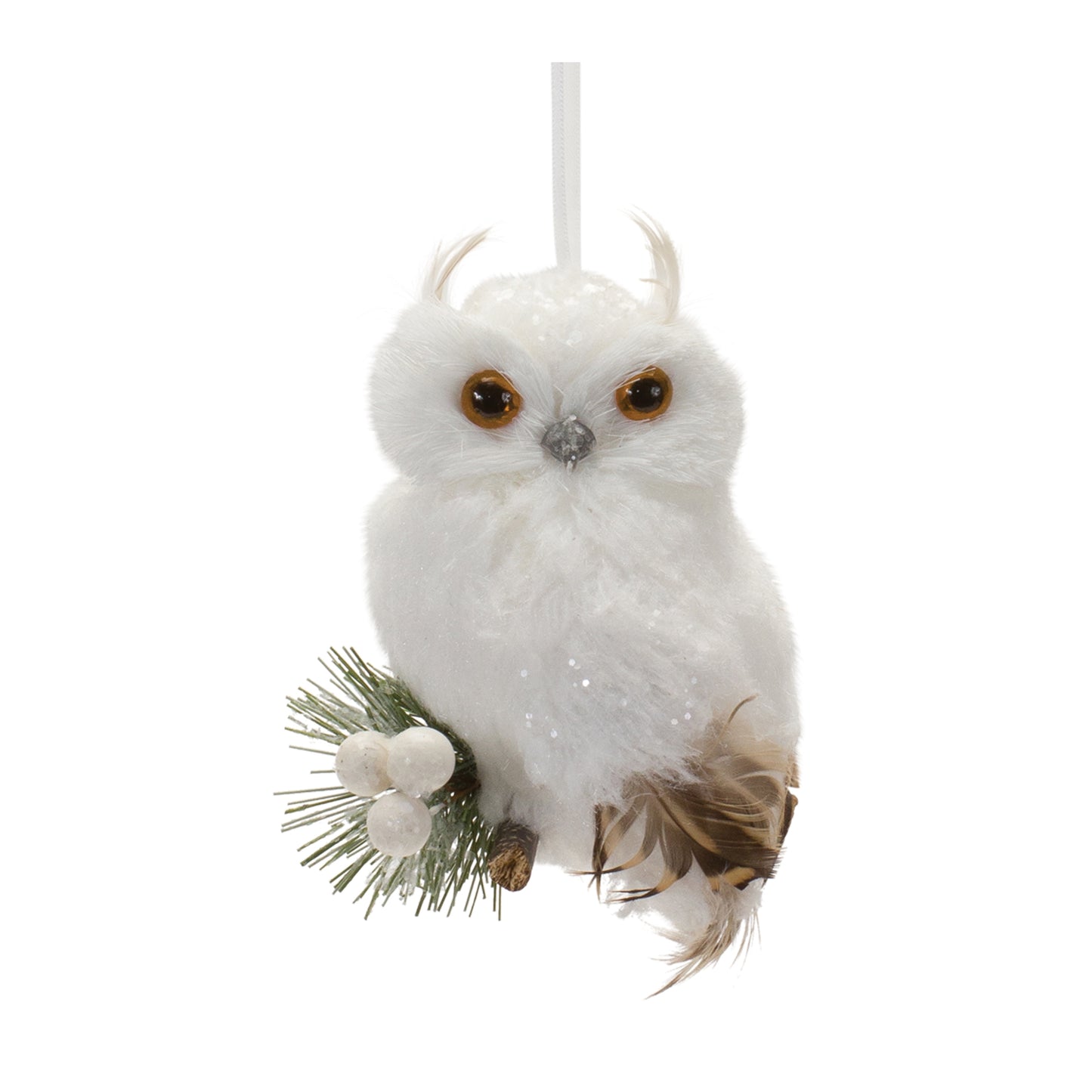Feathered Owl Ornament (Set of 6(