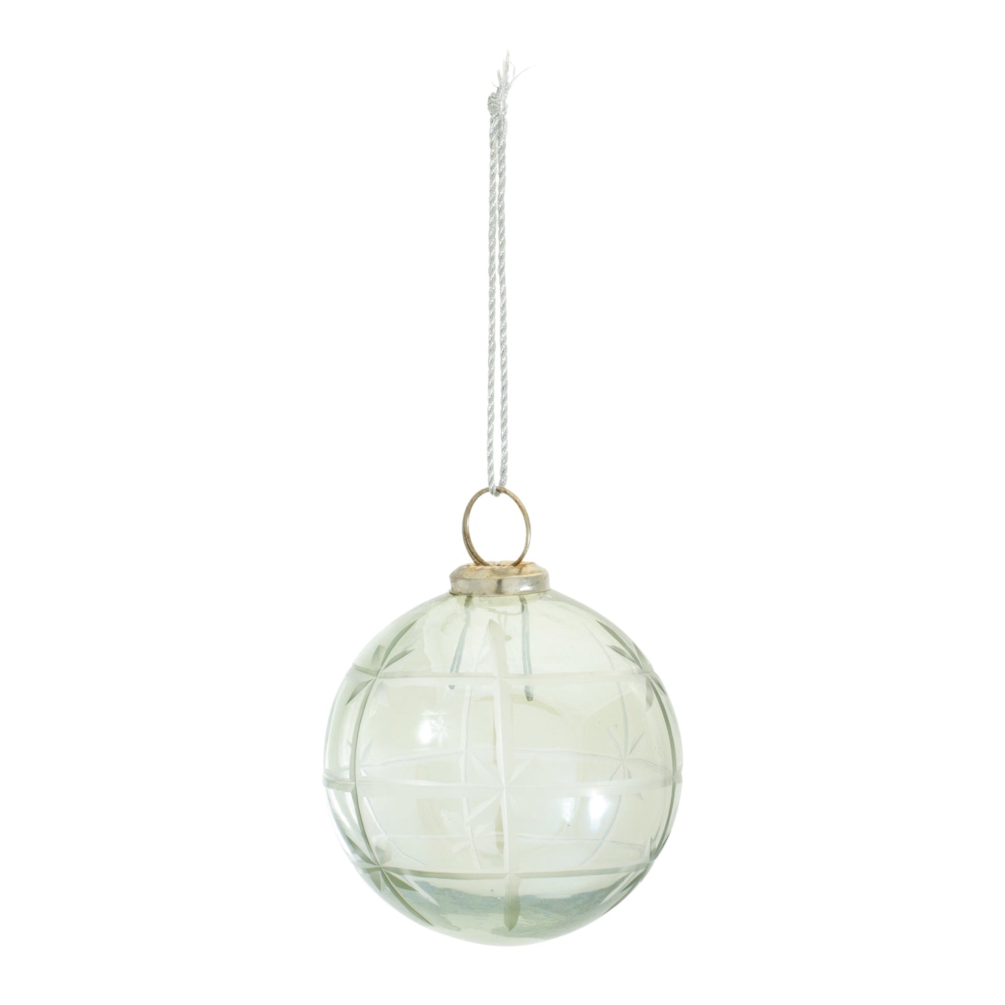 Etched Glass Ball Ornament (Set of 6)