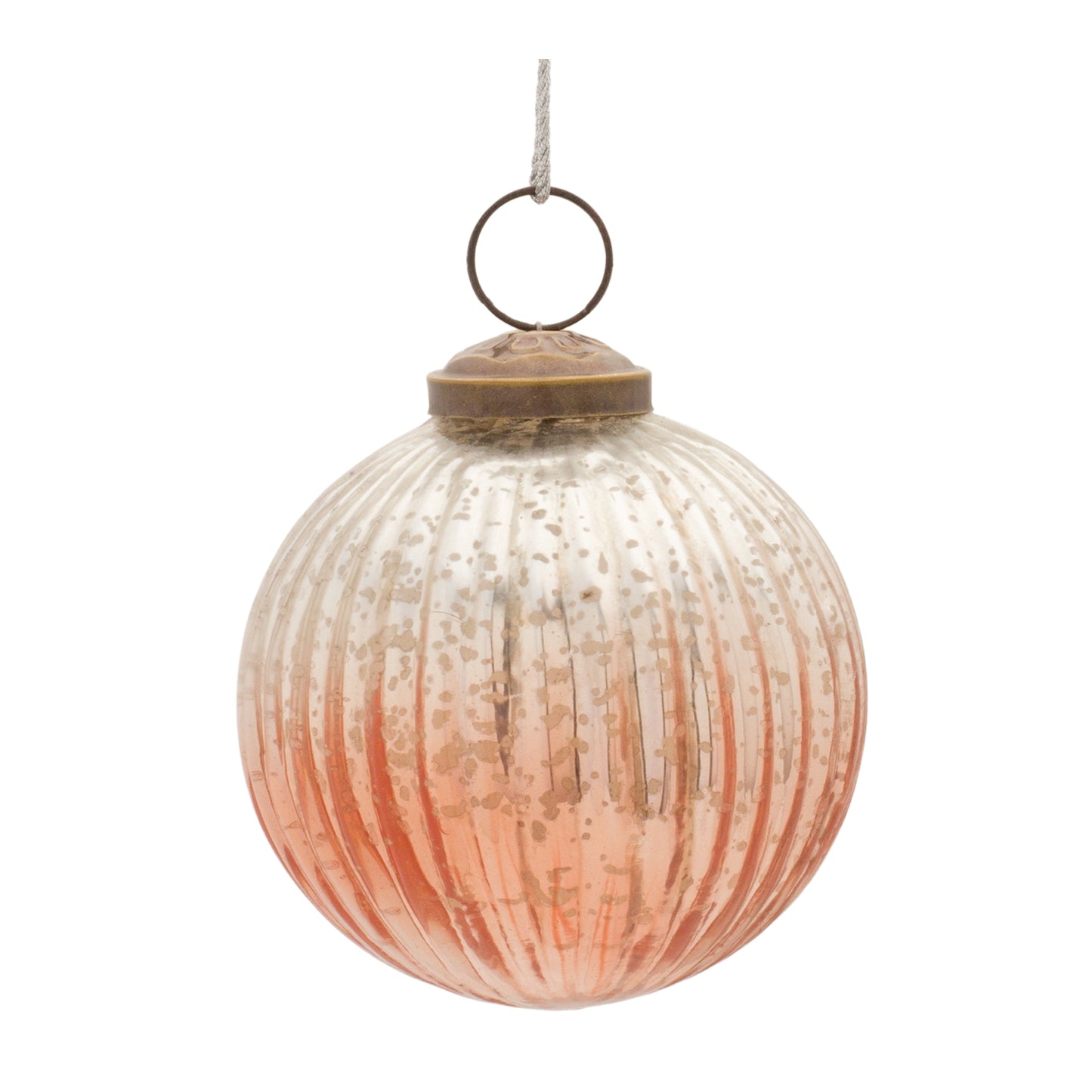 Ribbed Glass Ombre Ornament (Set of 6)