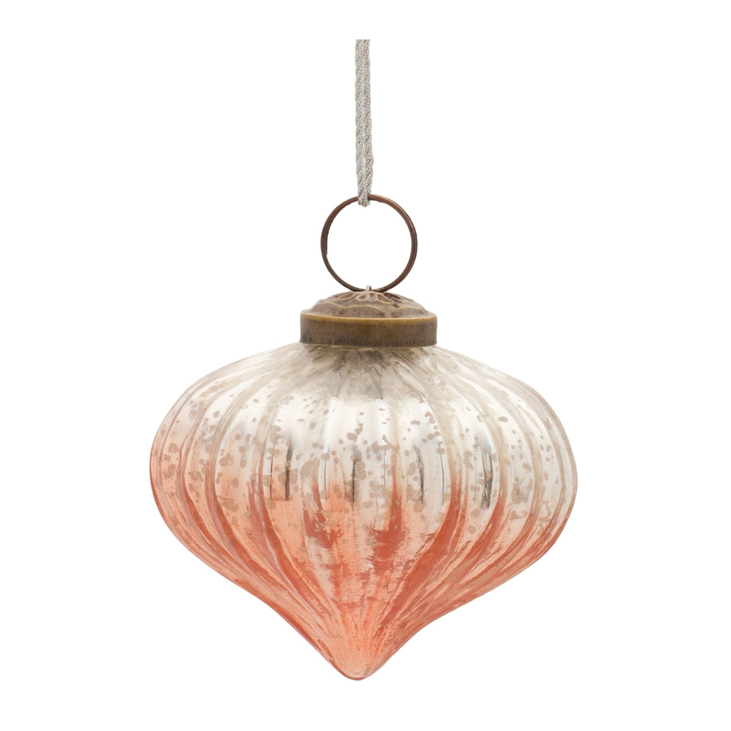 Ribbed Glass Ombre Ornament (Set of 6)