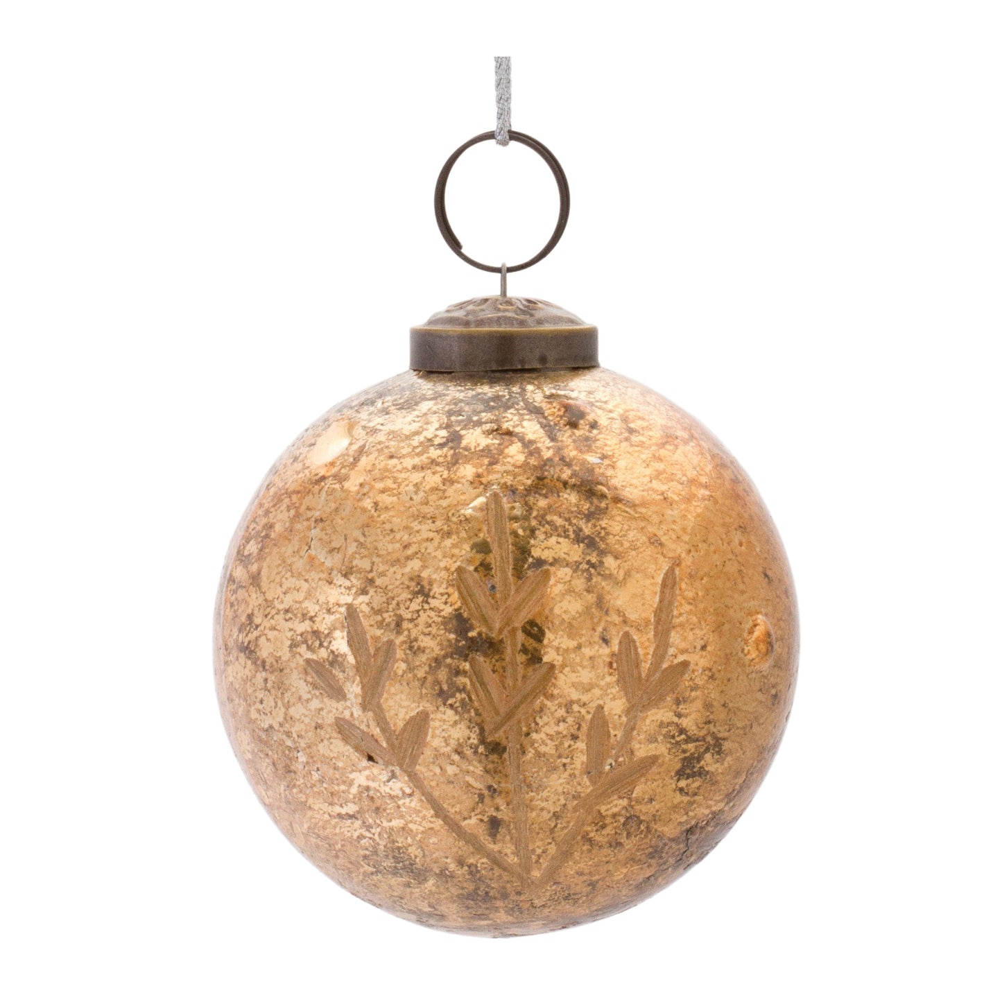 Etched Mecury Glass Ball Ornament (Set of 6)