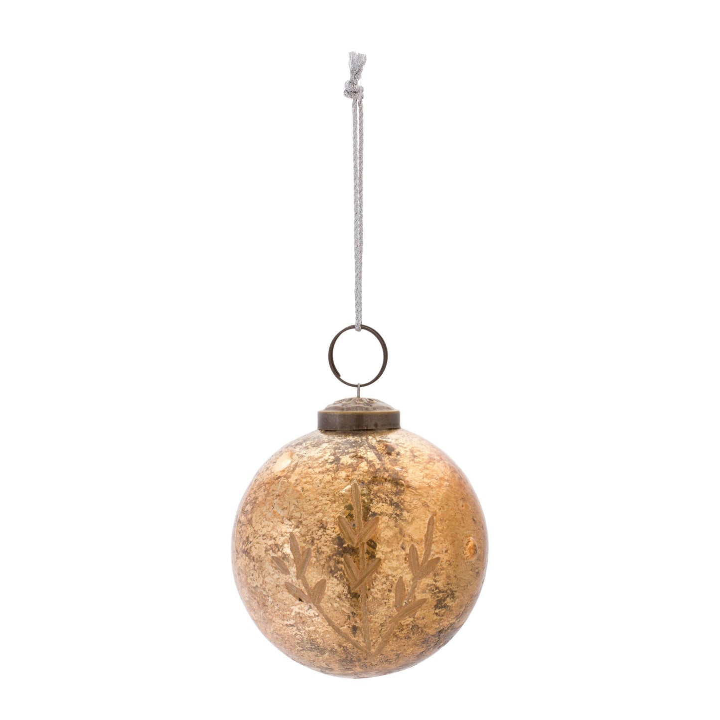 Etched Mecury Glass Ball Ornament (Set of 6)