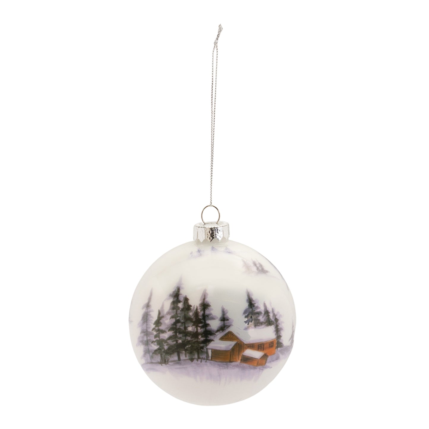 Woodland Cabin Ball Ornament (Set of 6)