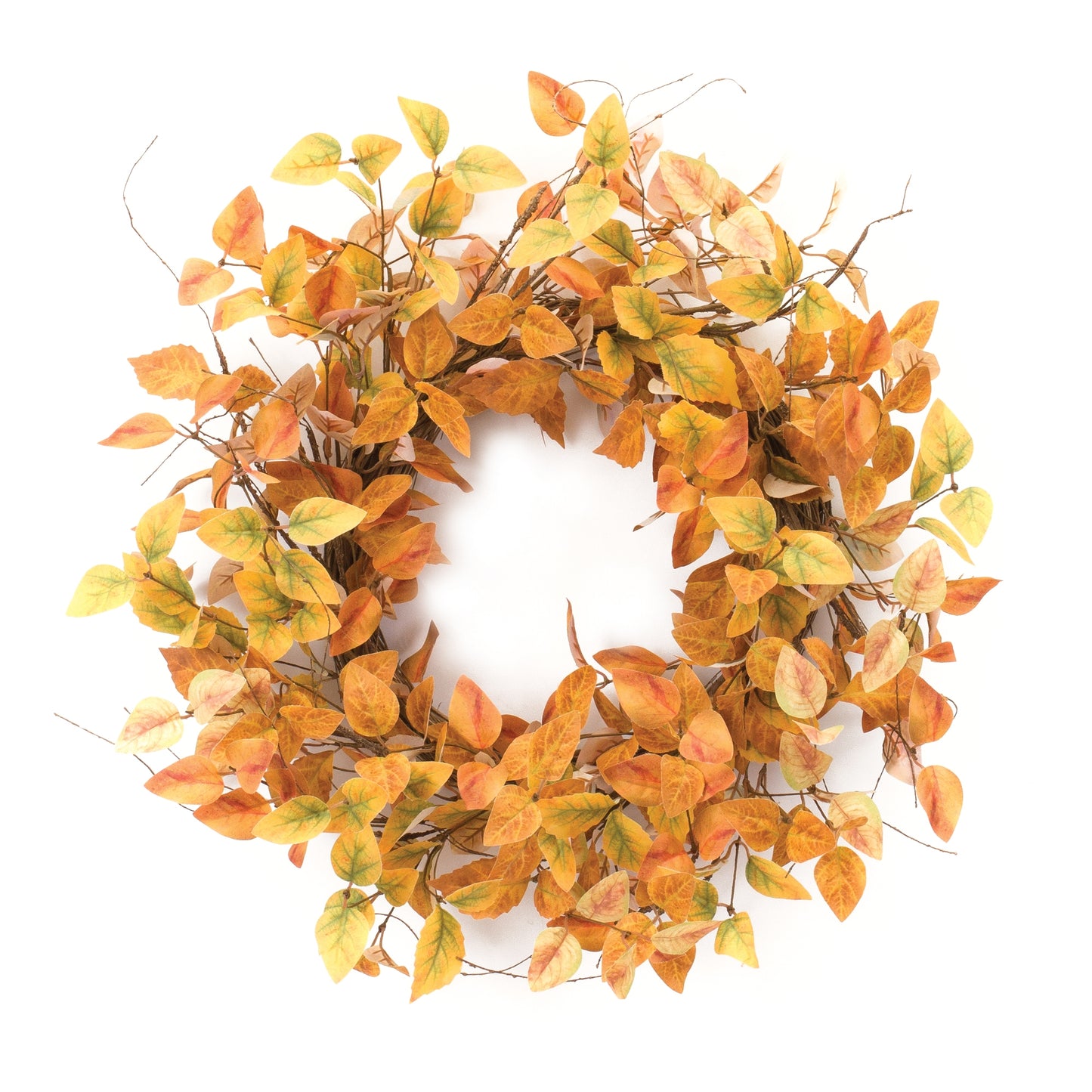 Mixed Fall Foliage Wreath 21.5"D