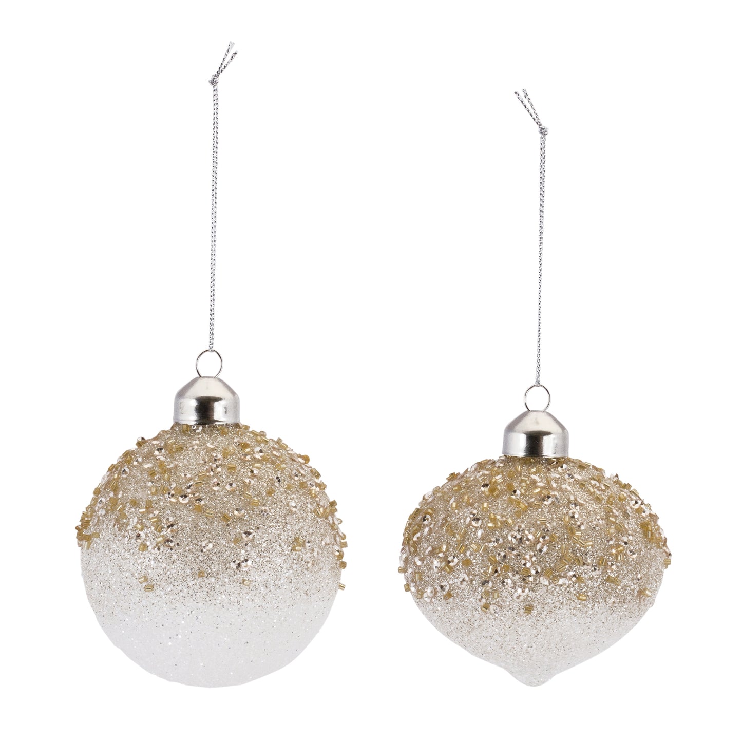 Beaded Ombre Glass Ornament (Set of 12)