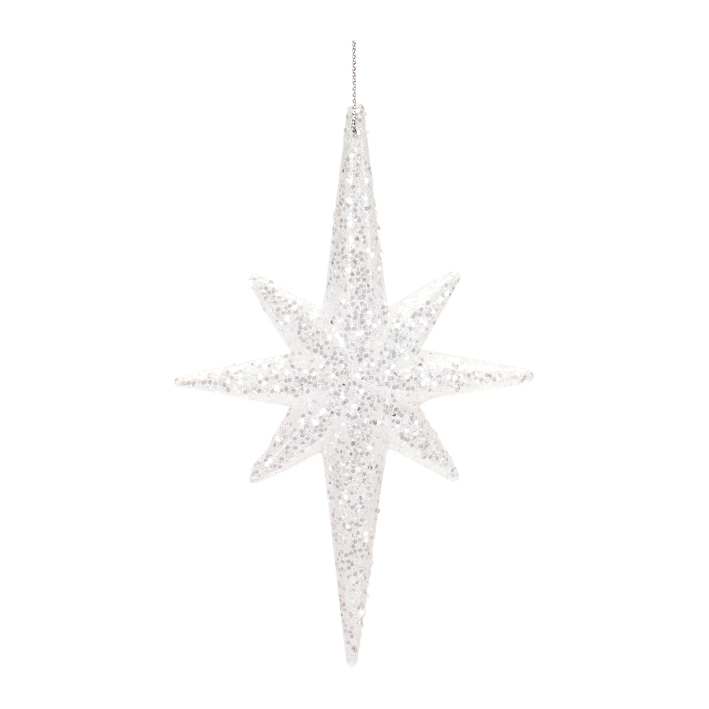 Clear Acrylic Star Drop Ornament (Set of 24)