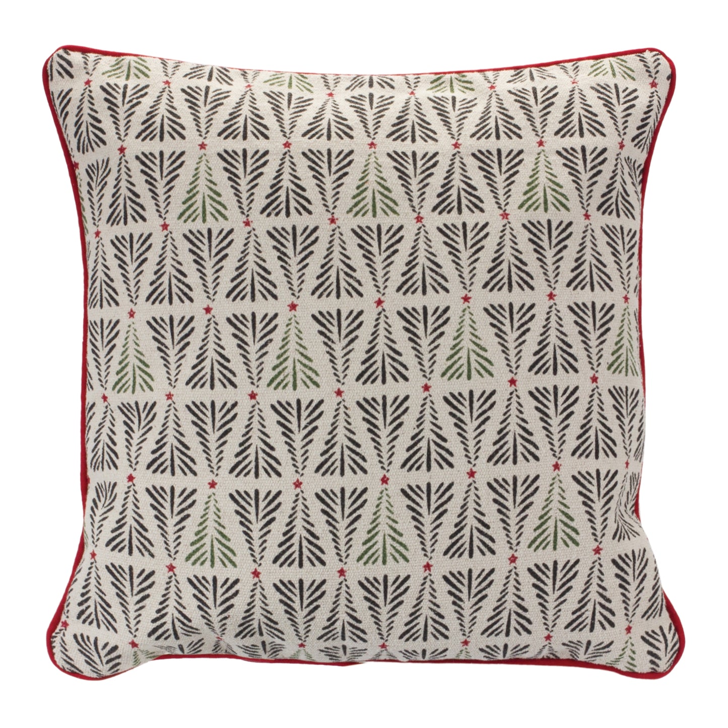 Pine Tree Holiday Throw Pillow 18"SQ