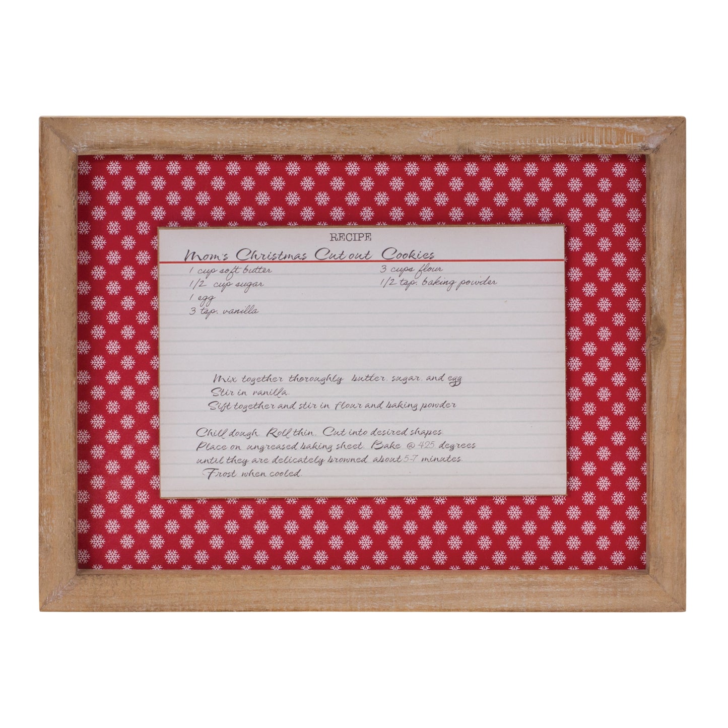 Christmas Cookie Recipe Card Wall Décor (Set of 4)