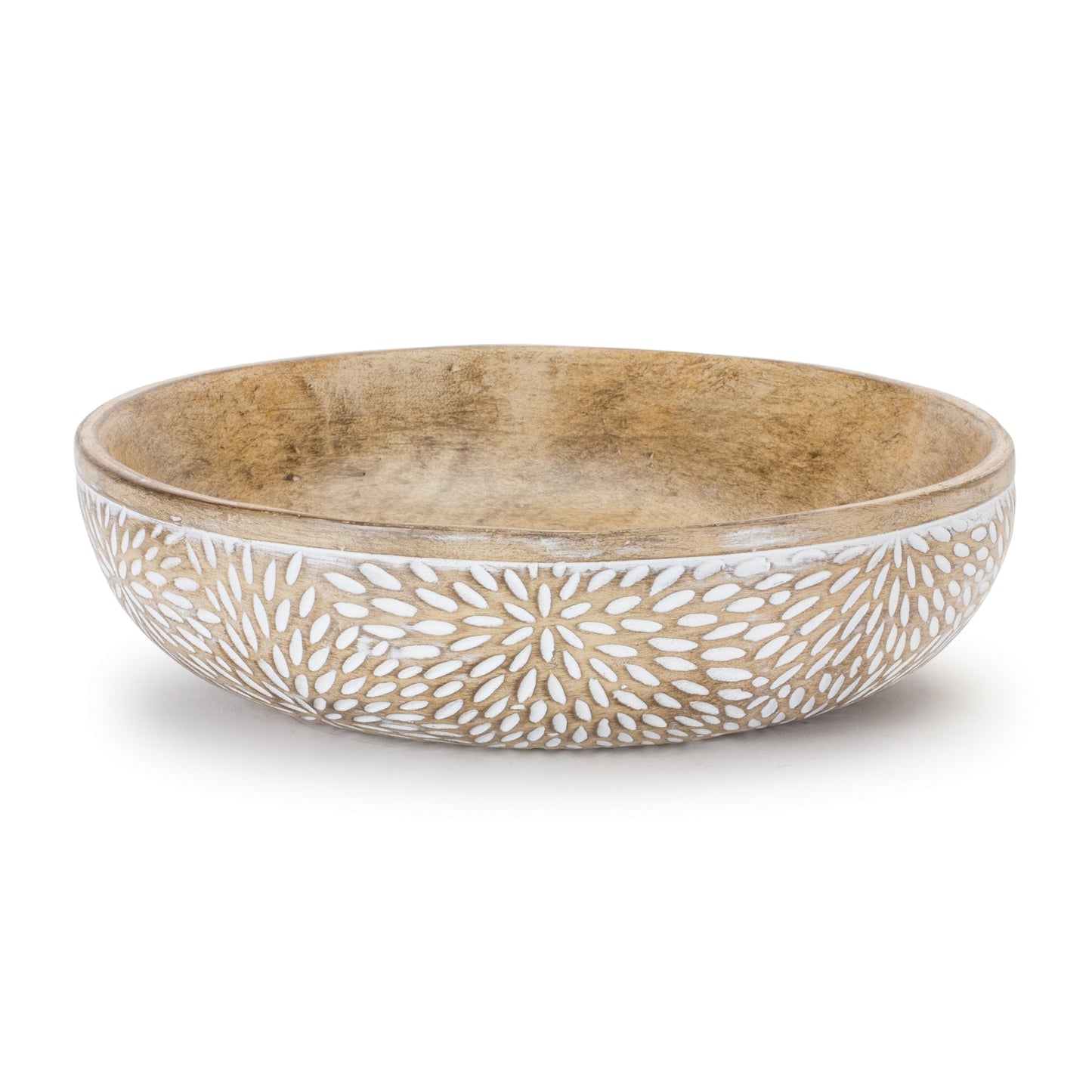 Decorative Etched Bowl 8"D