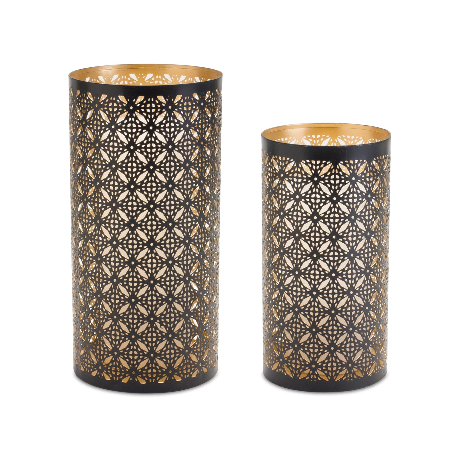 Punched Metal Candle Holder (Set of 2)