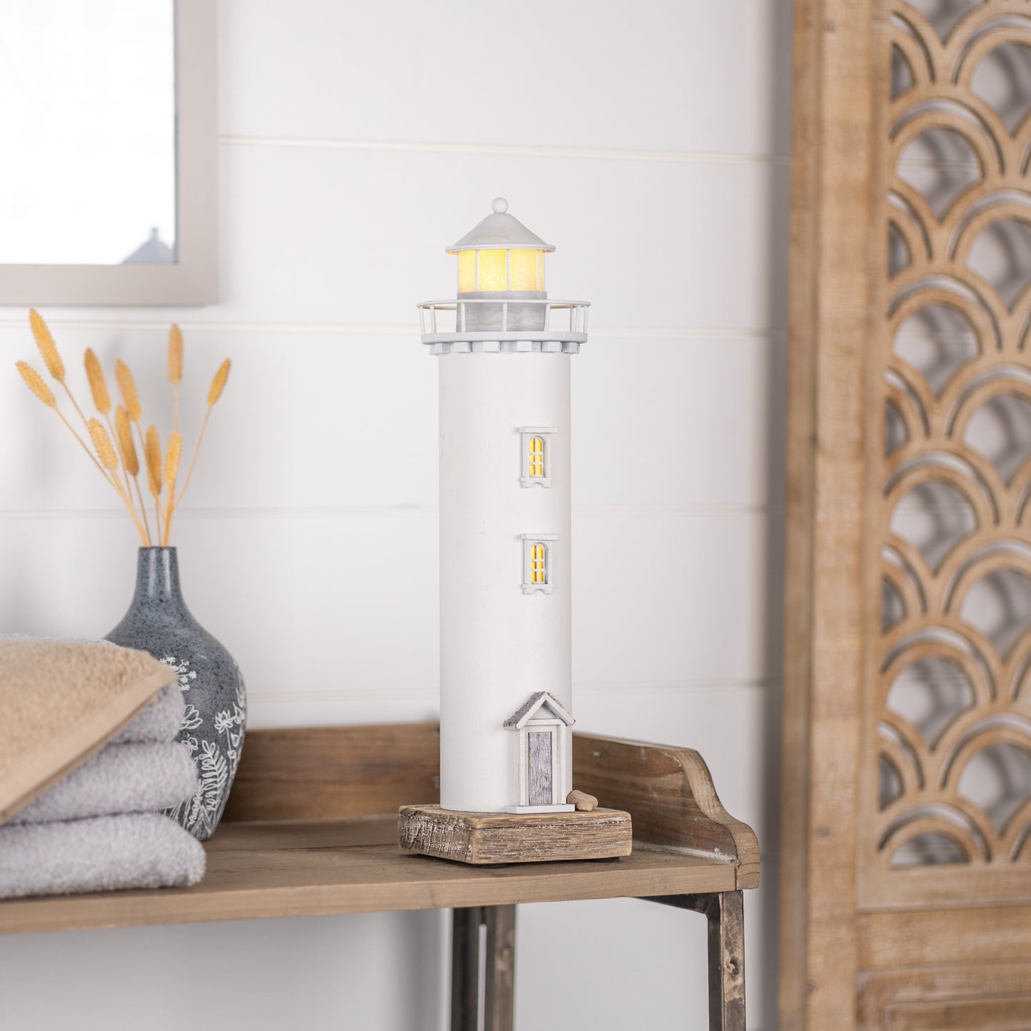Lighted Lighthouse Décor 15.5"H