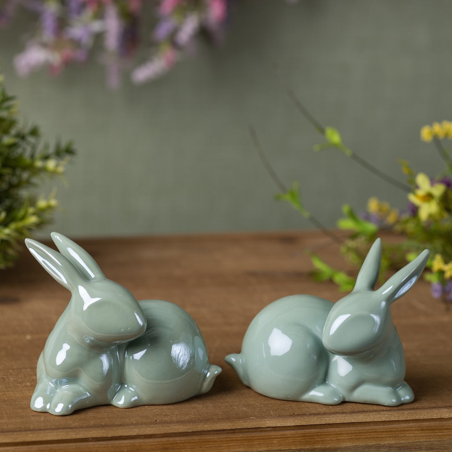 Laying Bunny Figurine (Set of 6)