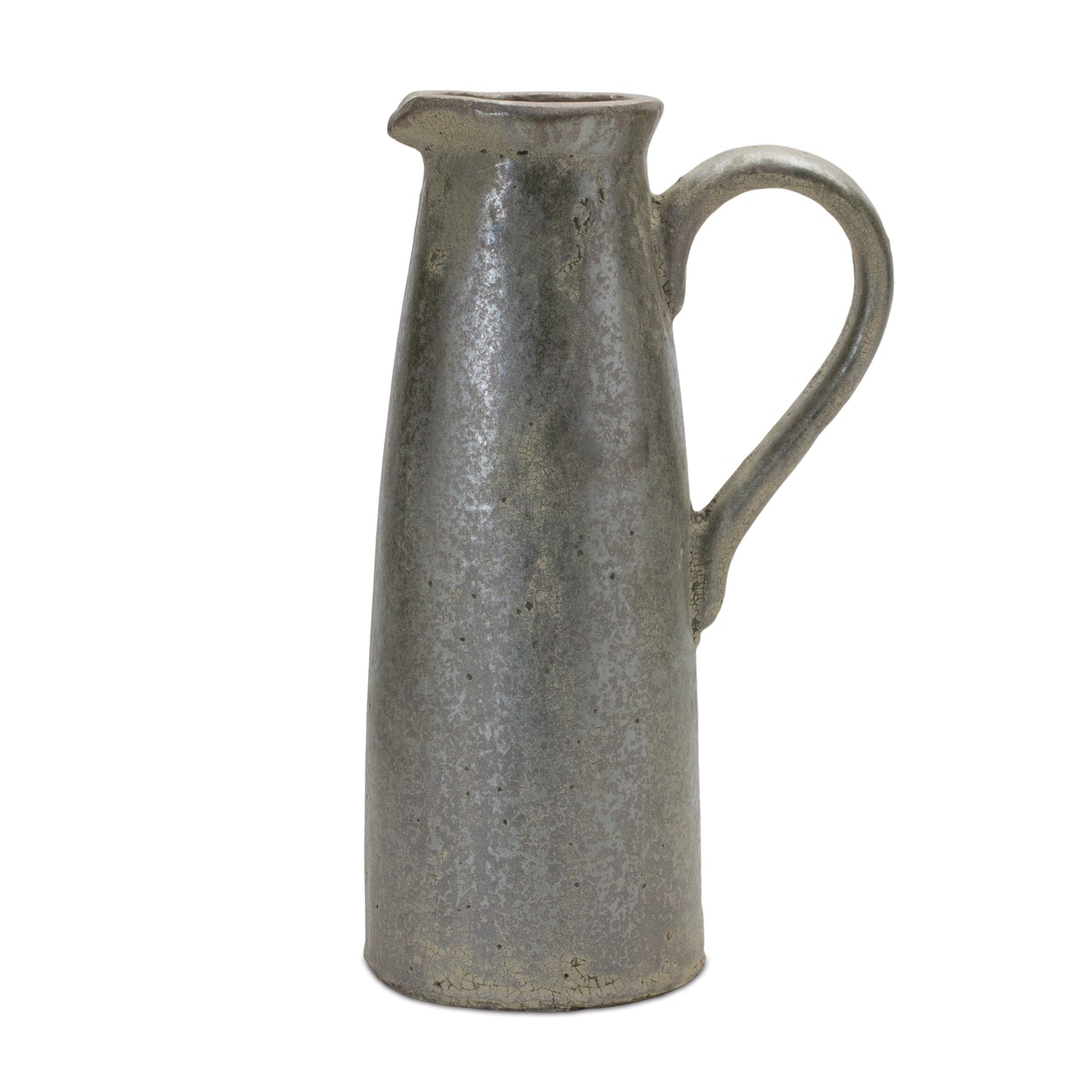 Distressed Terra Cotta Pitcher Vase 14.25"H