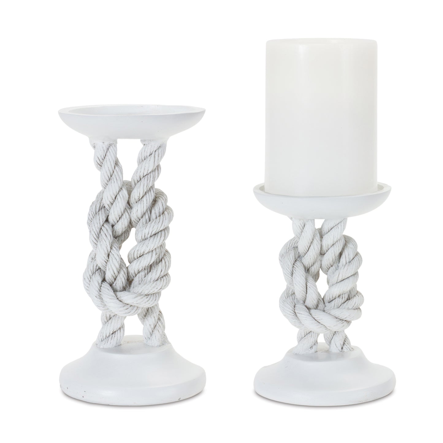 Nautical Rope Candle Holder (Set of 2)