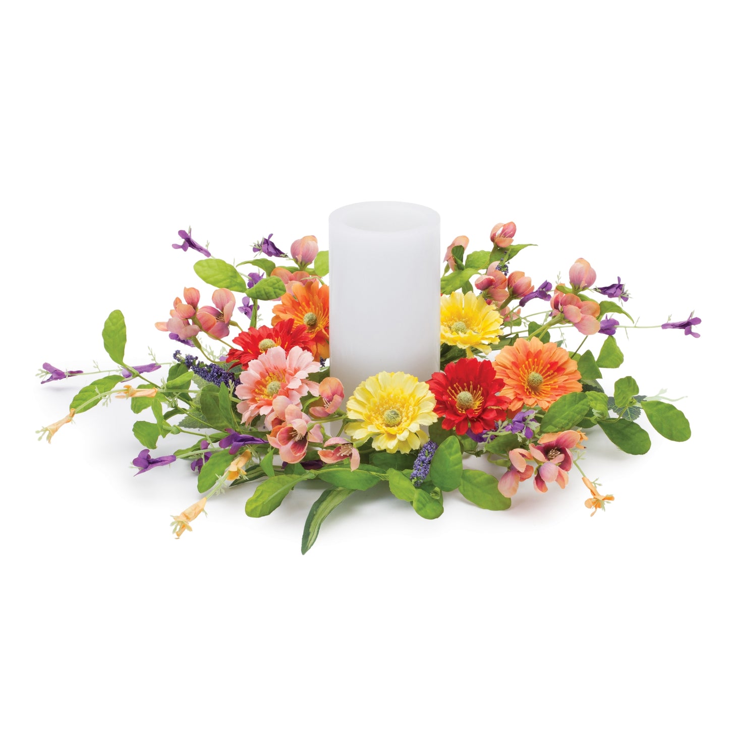 Mixed Floral Candle Ring 13.5"D