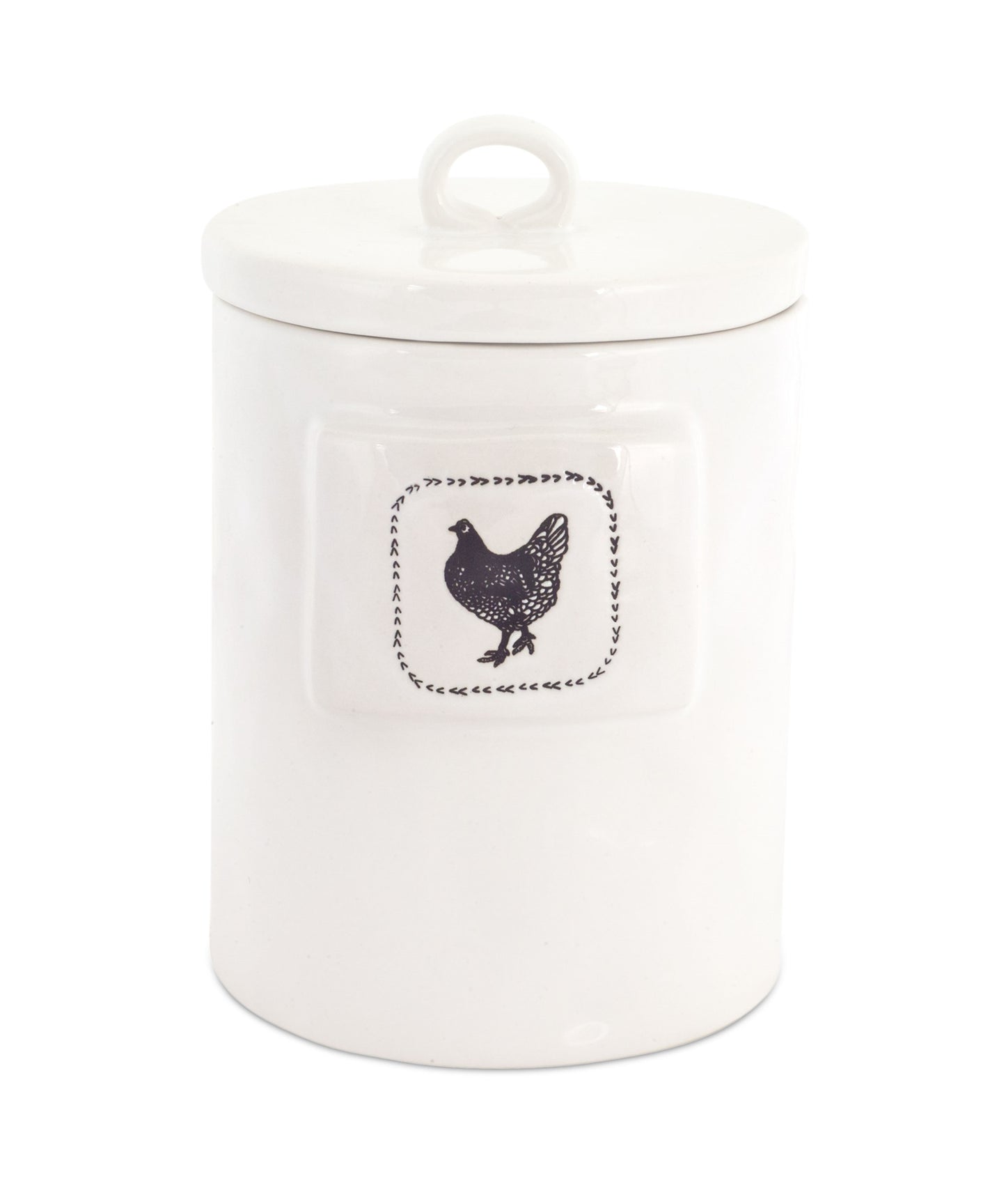 Stoneware Farmhouse Chicken Canister with Lid (Set of 2)