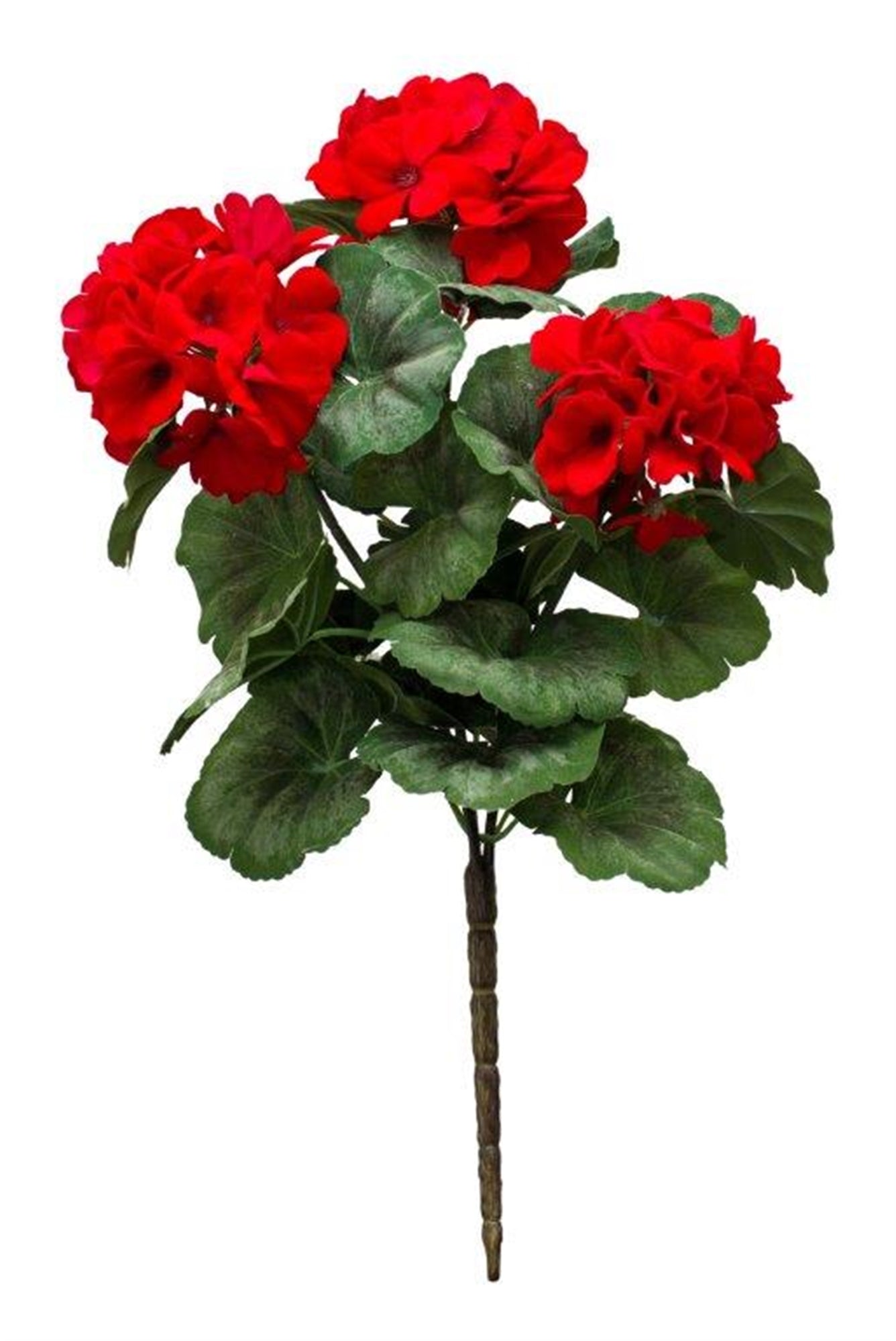 Red Geranium Floral Bush (Set of 2)