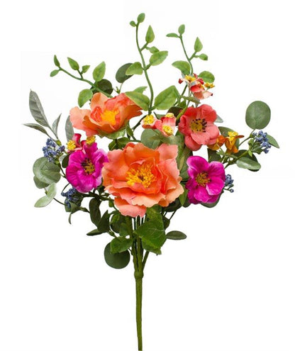 Bright Floral Bouquet with Assorted Foliage (Set of 2)