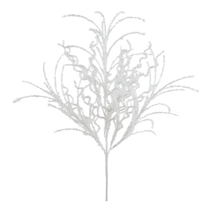 White Glitter Twig Bush (Set of 6)