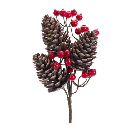 Winter Pinecone and Berry Pick (Set of 6)