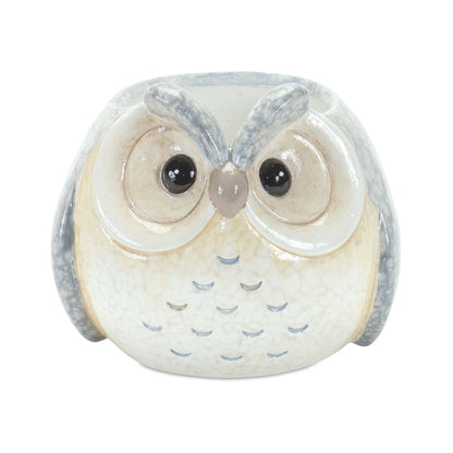 Whimsical Pastel Terra Cotta Owl Figurine (Set of 12)