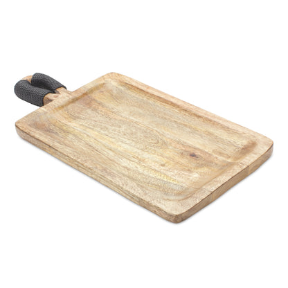 Mango Wood Cutting Board Style Tray (Set of 2)