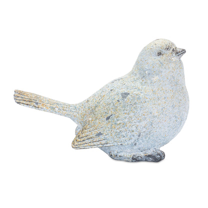 Weathered Stone Bird Figurine with Distressed Finish (Set of 4)