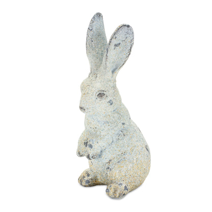 Weathered Stone Rabbit Statue with Distressed Finish (Set of 4)