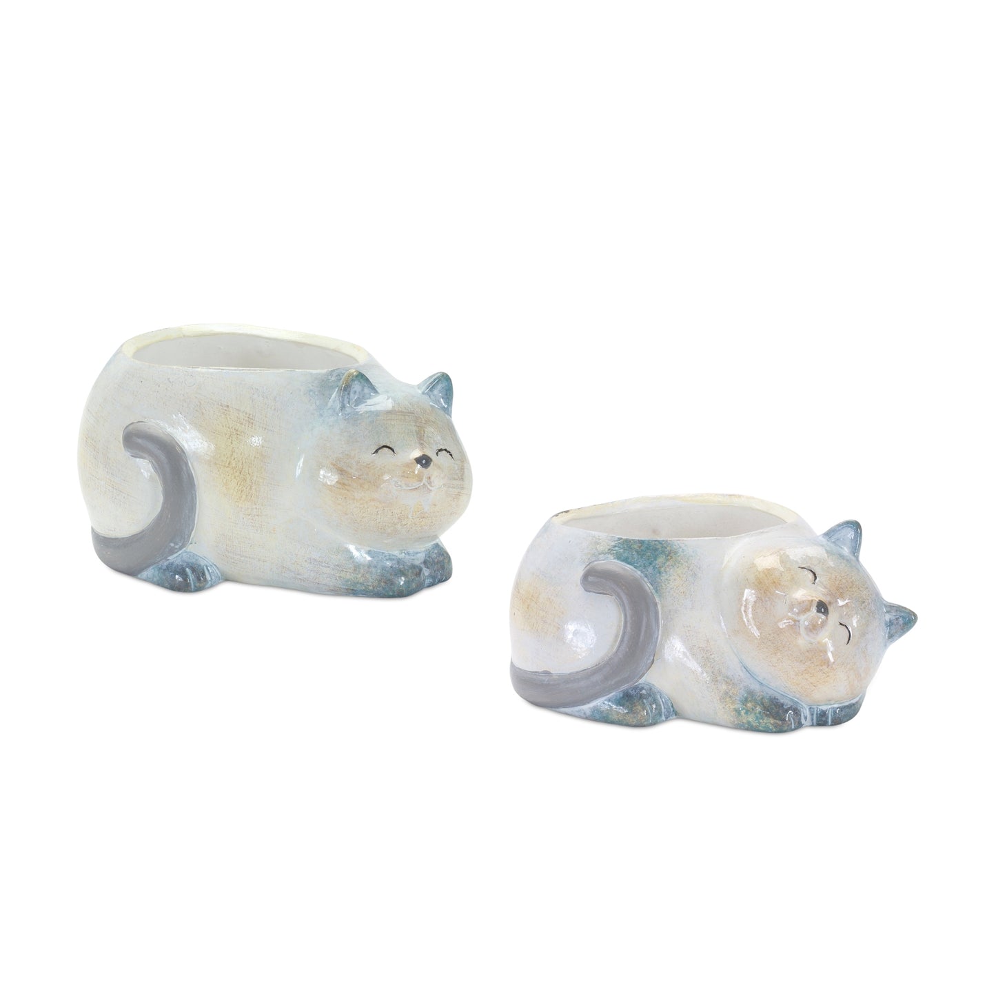 Happy Cat Terra Cotta Planter (Set of 4)