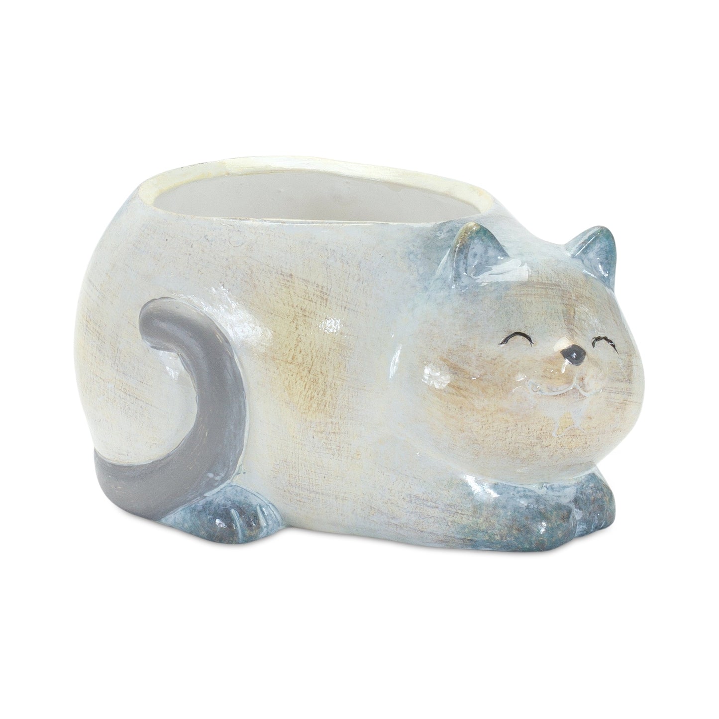 Happy Cat Terra Cotta Planter (Set of 4)