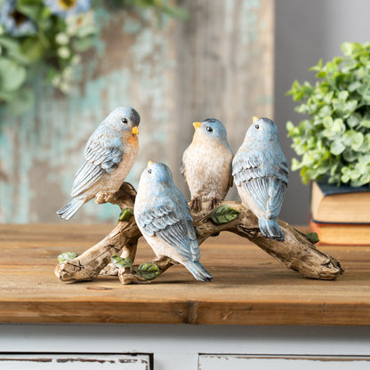 Blue Birds on Branch Figurine 11"L