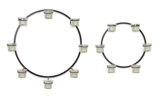 Metal Circle Wall Mounted Votive Holders (Set of 2)