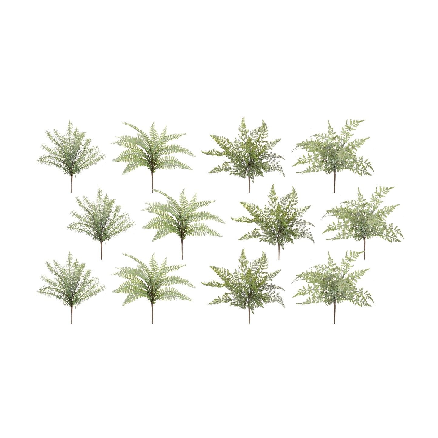 Assorted Fern Foliage Bush (Set of 12)